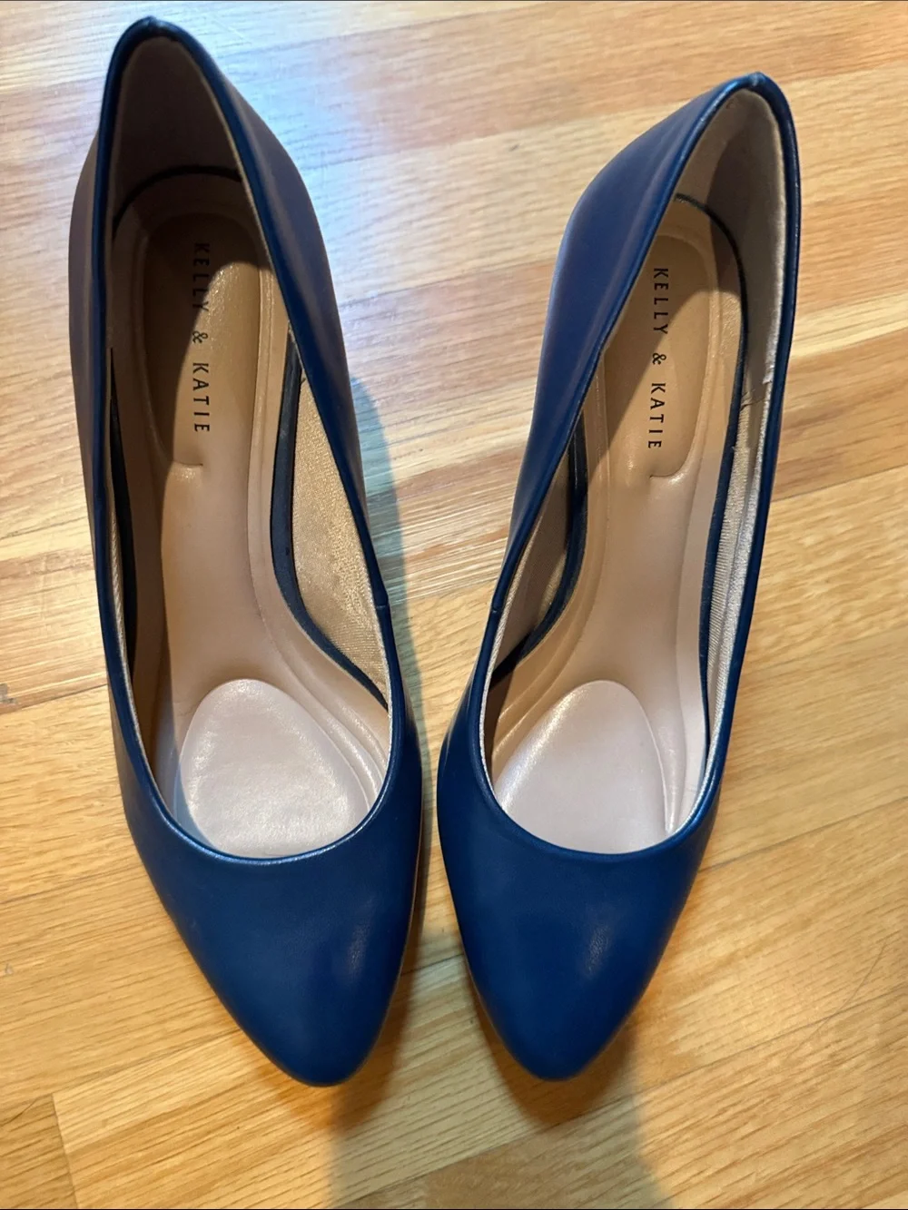 Kelly & Katy Classic Navy Pointed-Toe High Heels